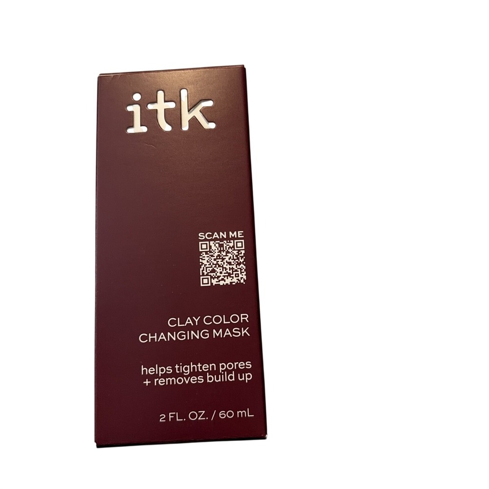 itk Clay Color Changing Mask 2 fl oz 60 mL Pore Tightening Vegan‎ Skincare NIB